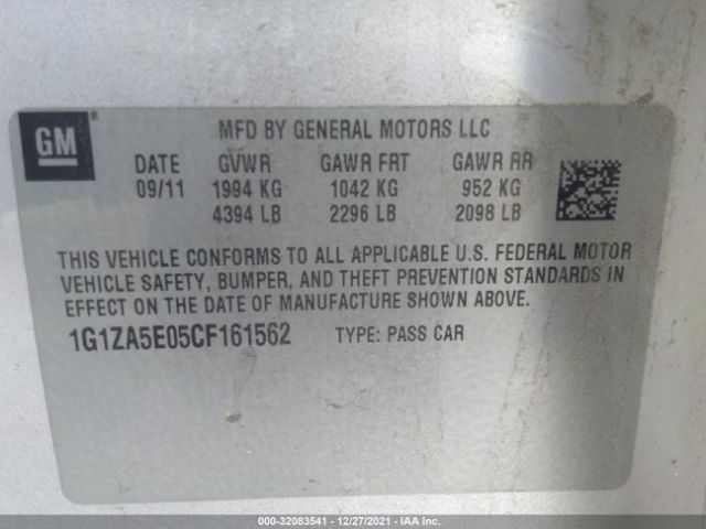 Photo 8 VIN: 1G1ZA5E05CF161562 - CHEVROLET MALIBU 