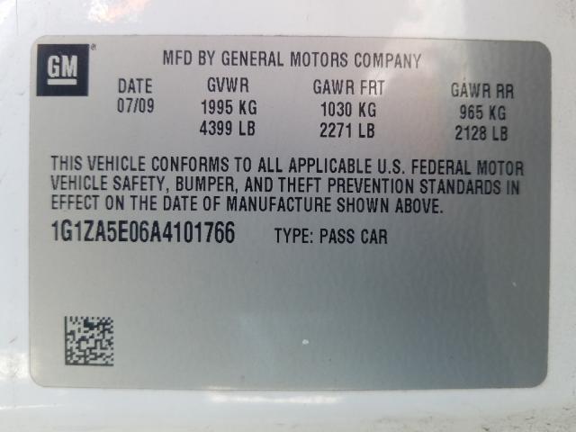 Photo 9 VIN: 1G1ZA5E06A4101766 - CHEVROLET MALIBU LS 