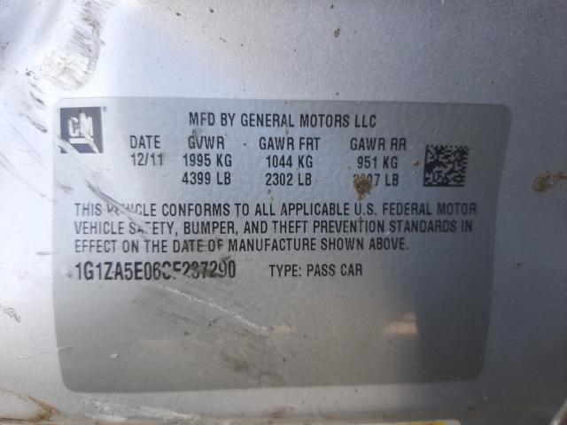 Photo 9 VIN: 1G1ZA5E06CF237290 - CHEVROLET MALIBU LS 