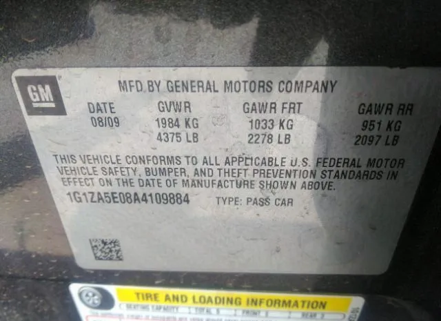 Photo 8 VIN: 1G1ZA5E08A4109884 - CHEVROLET MALIBU 