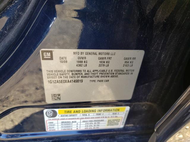 Photo 9 VIN: 1G1ZA5E0XA4149819 - CHEVROLET MALIBU LS 