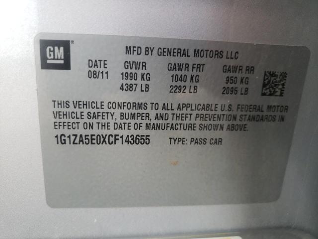 Photo 9 VIN: 1G1ZA5E0XCF143655 - CHEVROLET MALIBU LS 