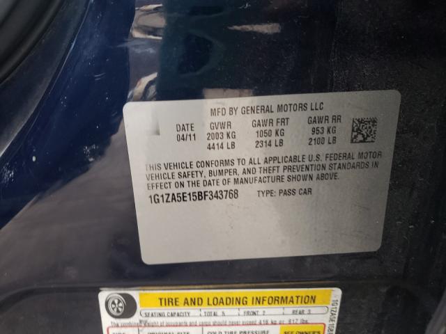 Photo 9 VIN: 1G1ZA5E15BF343768 - CHEVROLET MALIBU LS 