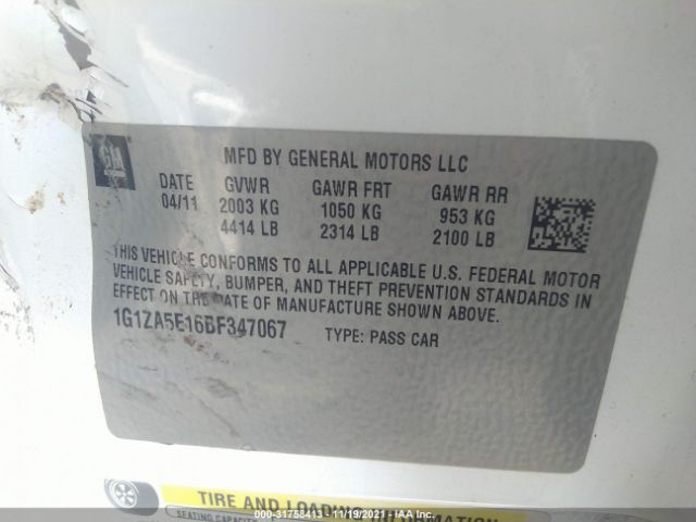 Photo 8 VIN: 1G1ZA5E16BF347067 - CHEVROLET MALIBU 