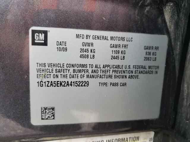 Photo 9 VIN: 1G1ZA5EK2A4152229 - CHEVROLET MALIBU LS 