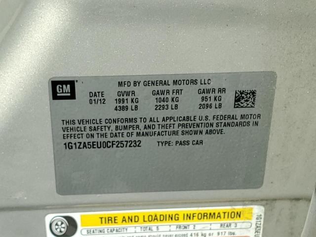 Photo 11 VIN: 1G1ZA5EU0CF257232 - CHEVROLET MALIBU LS 