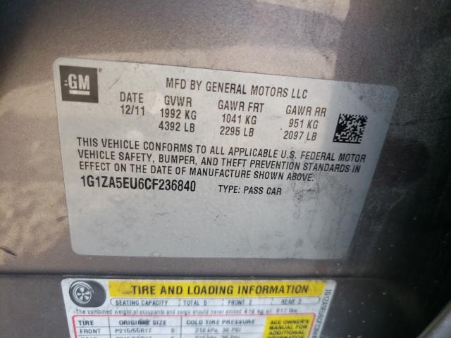 Photo 9 VIN: 1G1ZA5EU6CF236840 - CHEVROLET MALIBU LS 