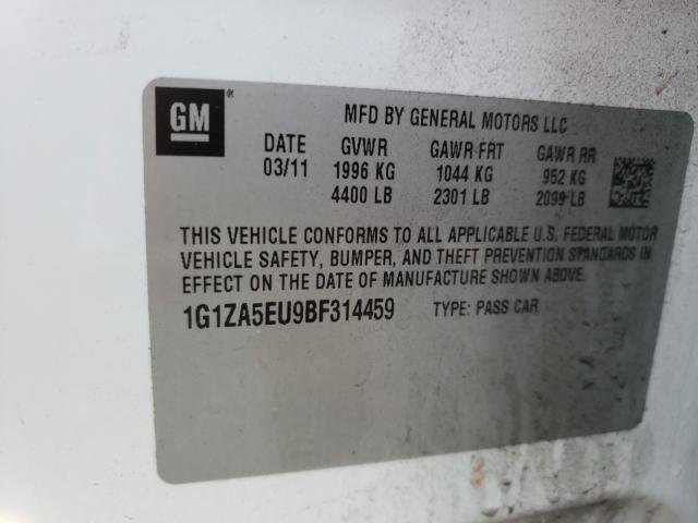 Photo 9 VIN: 1G1ZA5EU9BF314459 - CHEVROLET MALIBU LS 