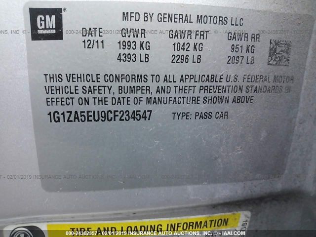 Photo 8 VIN: 1G1ZA5EU9CF234547 - CHEVROLET MALIBU 