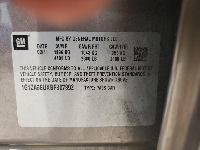 Photo 9 VIN: 1G1ZA5EUXBF307892 - CHEVROLET MALIBU LS 