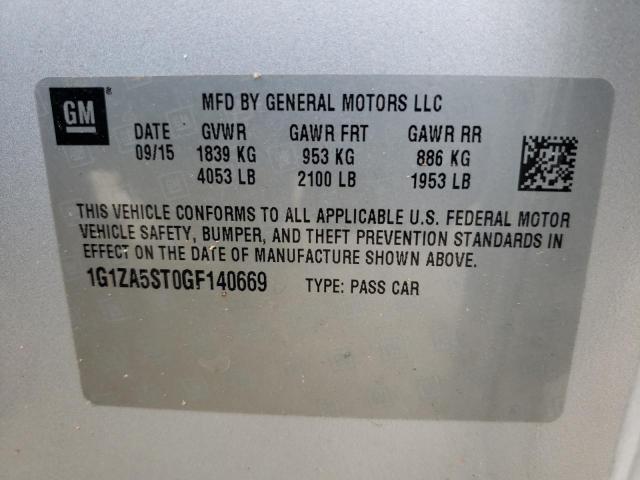 Photo 11 VIN: 1G1ZA5ST0GF140669 - CHEVROLET MALIBU L 