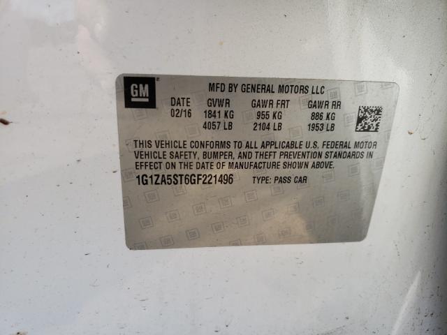 Photo 9 VIN: 1G1ZA5ST6GF221496 - CHEVROLET MALIBU L 