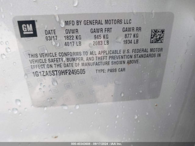 Photo 8 VIN: 1G1ZA5ST9HF249505 - CHEVROLET MALIBU 