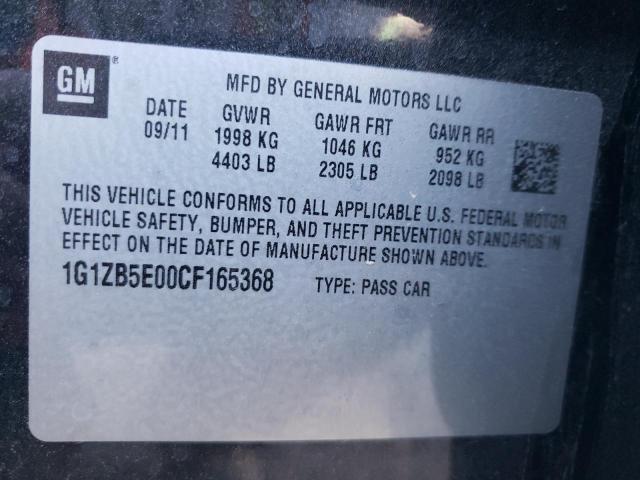 Photo 9 VIN: 1G1ZB5E00CF165368 - CHEVROLET MALIBU LS 