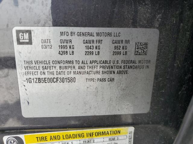 Photo 12 VIN: 1G1ZB5E00CF301580 - CHEVROLET MALIBU LS 