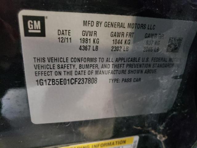 Photo 11 VIN: 1G1ZB5E01CF237808 - CHEVROLET MALIBU LS 