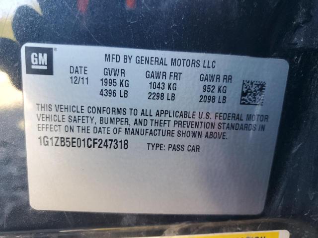 Photo 11 VIN: 1G1ZB5E01CF247318 - CHEVROLET MALIBU LS 