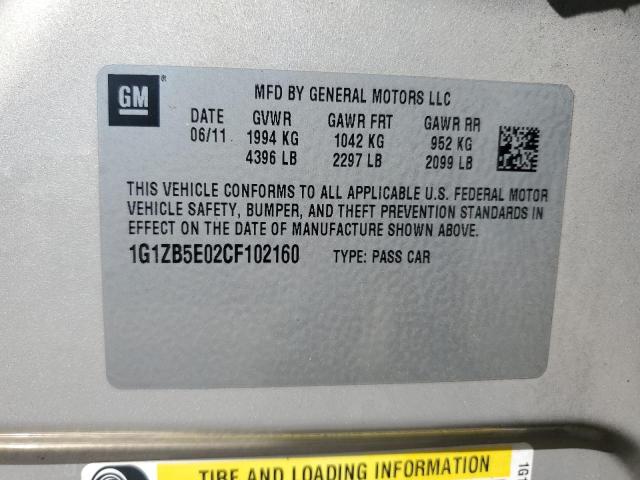 Photo 11 VIN: 1G1ZB5E02CF102160 - CHEVROLET MALIBU 