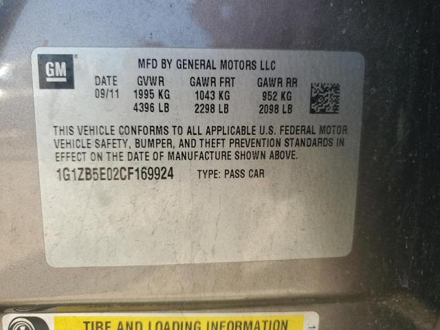 Photo 11 VIN: 1G1ZB5E02CF169924 - CHEVROLET MALIBU LS 