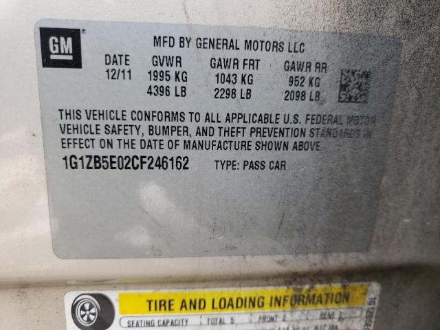 Photo 9 VIN: 1G1ZB5E02CF246162 - CHEVROLET MALIBU LS 