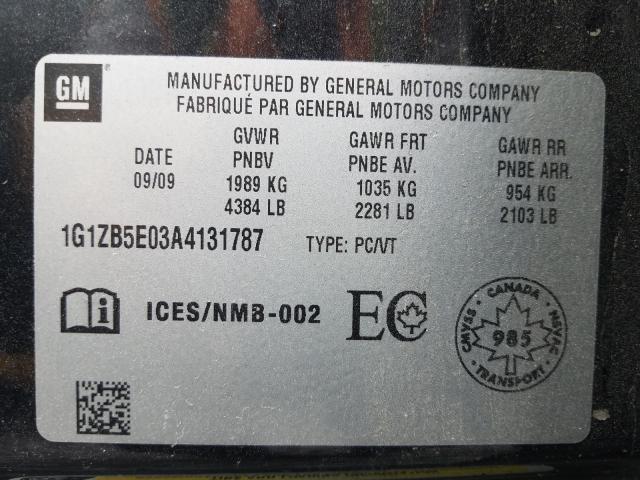 Photo 9 VIN: 1G1ZB5E03A4131787 - CHEVROLET MALIBU LS 