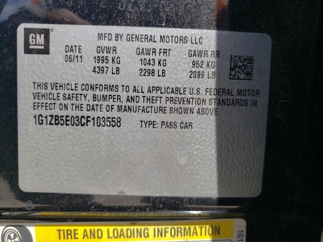 Photo 9 VIN: 1G1ZB5E03CF103558 - CHEVROLET MALIBU LS 