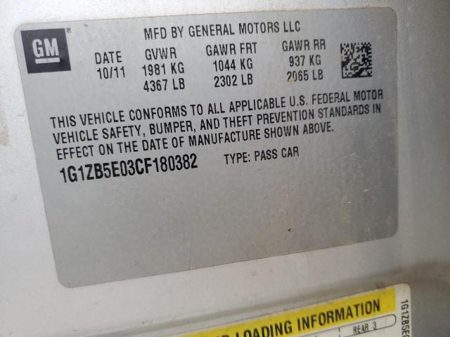 Photo 11 VIN: 1G1ZB5E03CF180382 - CHEVROLET MALIBU LS 