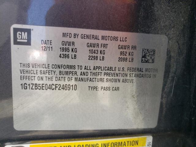 Photo 9 VIN: 1G1ZB5E04CF246910 - CHEVROLET MALIBU LS 