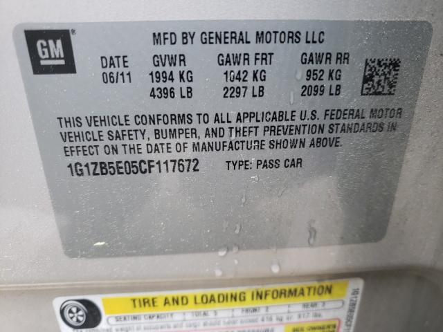 Photo 9 VIN: 1G1ZB5E05CF117672 - CHEVROLET MALIBU LS 