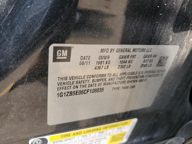 Photo 11 VIN: 1G1ZB5E06CF108835 - CHEVROLET MALIBU LS 