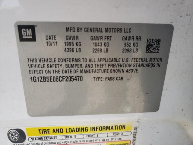 Photo 12 VIN: 1G1ZB5E06CF205470 - CHEVROLET MALIBU LS 