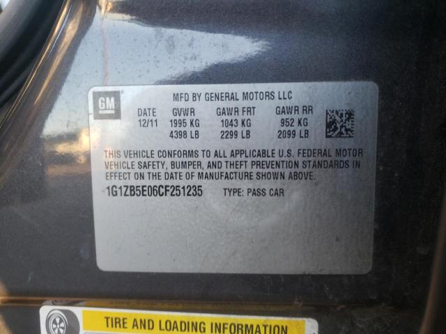 Photo 9 VIN: 1G1ZB5E06CF251235 - CHEVROLET MALIBU LS 