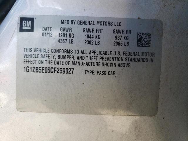 Photo 11 VIN: 1G1ZB5E06CF259027 - CHEVROLET MALIBU 