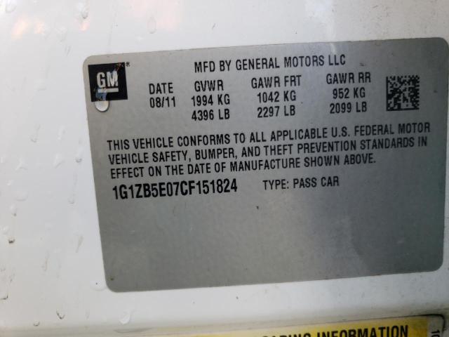 Photo 11 VIN: 1G1ZB5E07CF151824 - CHEVROLET MALIBU LS 