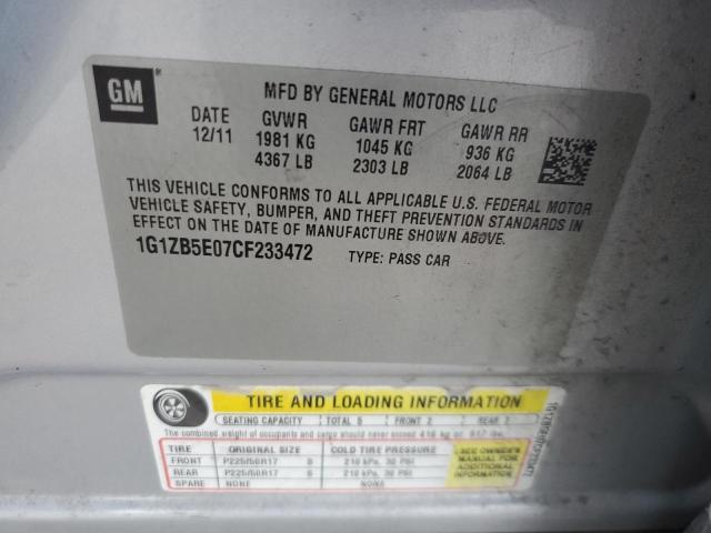 Photo 11 VIN: 1G1ZB5E07CF233472 - CHEVROLET MALIBU LS 