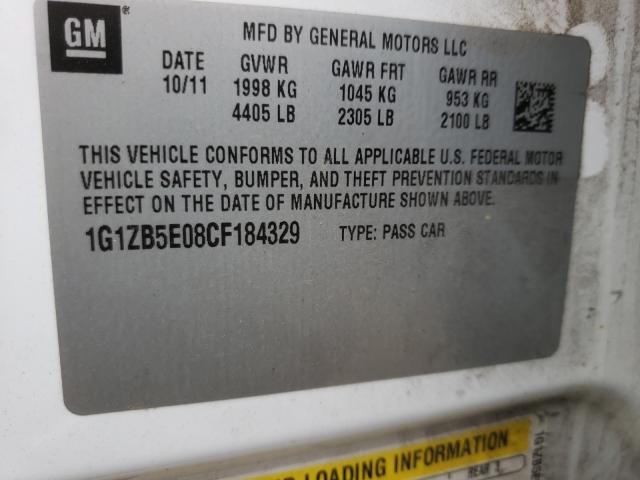 Photo 9 VIN: 1G1ZB5E08CF184329 - CHEVROLET MALIBU LS 