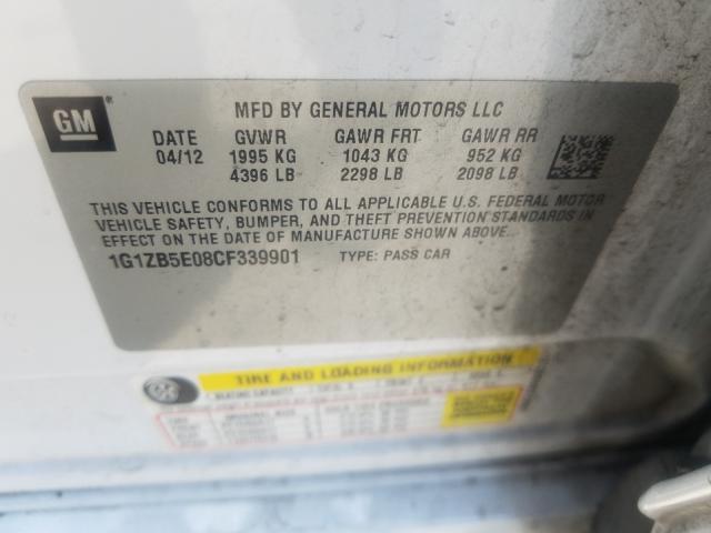 Photo 9 VIN: 1G1ZB5E08CF339901 - CHEVROLET MALIBU LS 