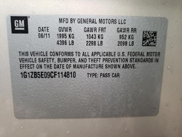 Photo 9 VIN: 1G1ZB5E09CF114810 - CHEVROLET MALIBU LS 