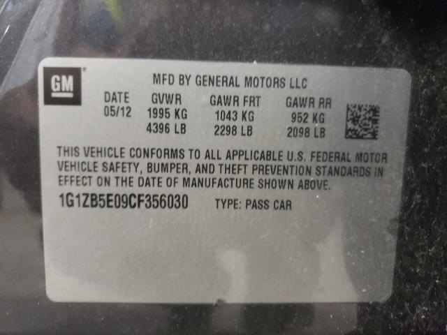 Photo 9 VIN: 1G1ZB5E09CF356030 - CHEVROLET MALIBU LS 