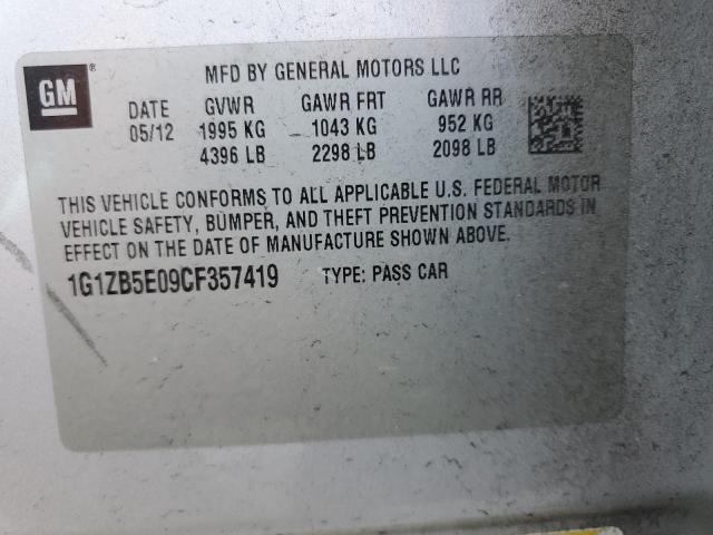 Photo 11 VIN: 1G1ZB5E09CF357419 - CHEVROLET MALIBU LS 