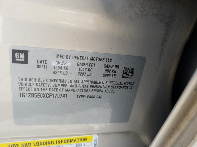 Photo 9 VIN: 1G1ZB5E0XCF170741 - CHEVROLET MALIBU LS 