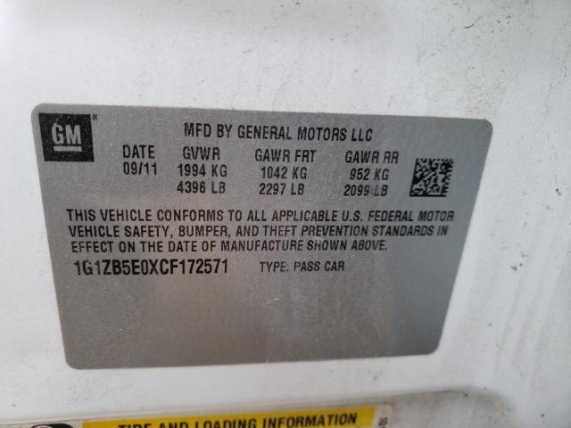 Photo 9 VIN: 1G1ZB5E0XCF172571 - CHEVROLET MALIBU LS 