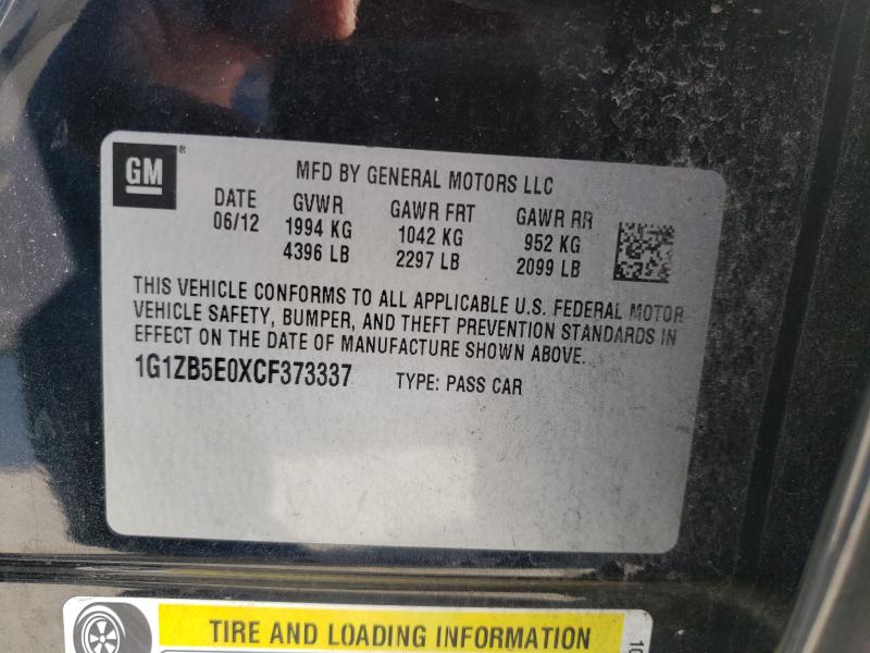 Photo 9 VIN: 1G1ZB5E0XCF373337 - CHEVROLET MALIBU LS 