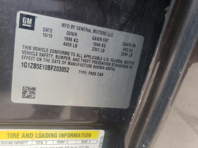 Photo 9 VIN: 1G1ZB5E10BF203852 - CHEVROLET MALIBU LS 