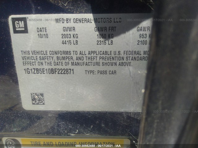 Photo 8 VIN: 1G1ZB5E10BF222871 - CHEVROLET MALIBU 