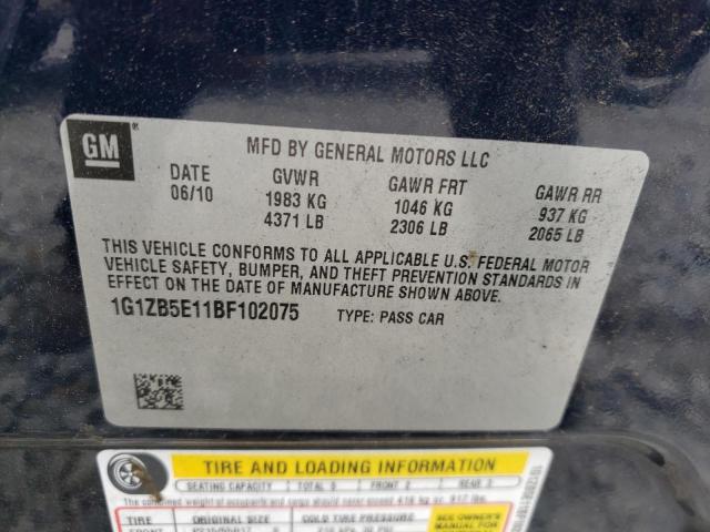 Photo 9 VIN: 1G1ZB5E11BF102075 - CHEVROLET MALIBU LS 