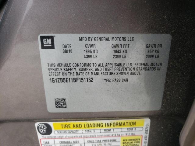 Photo 11 VIN: 1G1ZB5E11BF151132 - CHEVROLET MALIBU LS 