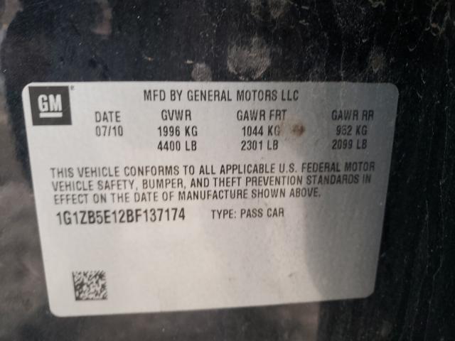 Photo 9 VIN: 1G1ZB5E12BF137174 - CHEVROLET MALIBU LS 