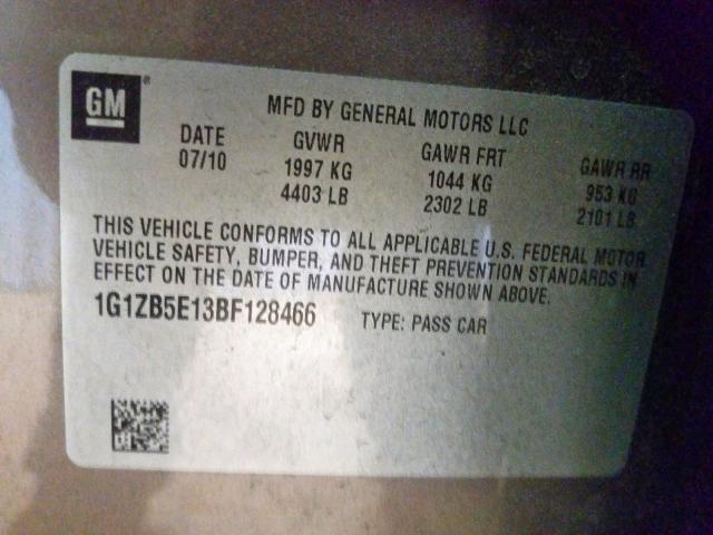 Photo 9 VIN: 1G1ZB5E13BF128466 - CHEVROLET MALIBU LS 