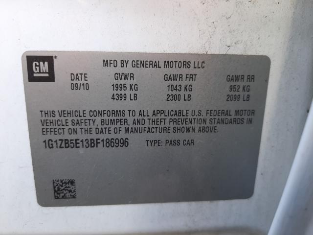 Photo 9 VIN: 1G1ZB5E13BF186996 - CHEVROLET MALIBU LS 